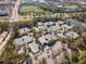 Aerial view of community tennis courts and clubhouse at 7121 Orchid Island Pl, Bradenton, FL 34202