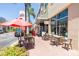 Outdoor seating at a restaurant in the town square at 7121 Orchid Island Pl, Bradenton, FL 34202