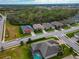 Aerial view of neighborhood showcasing multiple homes, tree coverage, and well-maintained streets at 854 Rosemary Cir, Bradenton, FL 34212