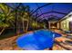 Night view of a beautiful pool and spa at 854 Rosemary Cir, Bradenton, FL 34212