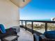 Private balcony overlooking the beach and ocean at 1281 Gulf Of Mexico Dr # 404, Longboat Key, FL 34228