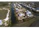 Aerial view of waterfront property at 145 Burns Rd, Terra Ceia, FL 34250