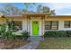 Bright green front door entryway at 1625 Bravo Dr, Clearwater, FL 33764