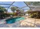 Inviting screened pool area with a patio and lounge chairs at 180 Aurora Rd, Venice, FL 34293