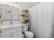 Clean bathroom with white vanity and shower/tub combo at 2302 15Th W St, Palmetto, FL 34221