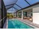 Enclosed pool and patio with seating area at 2930 61St E Dr, Ellenton, FL 34222