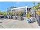 Rear patio with well designed planters and fence at 320 Avenida Leona, Sarasota, FL 34242