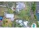 Aerial view of multiple properties near the waterfront at 3950 Red Rock Way, Sarasota, FL 34231