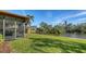 Landscaped backyard with canal view at 4503 Coral Lake Dr, Bradenton, FL 34210