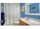 Clean bathroom with shower/tub combo and wood vanity at 4503 Coral Lake Dr, Bradenton, FL 34210