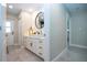 Bathroom with white cabinets and a modern sink at 4517 N Lake Dr, Sarasota, FL 34232