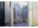 Private outdoor shower with bamboo privacy screen at 4517 N Lake Dr, Sarasota, FL 34232