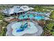 Aerial view of resort-style pool and water park at 4852 Coastal Days Ln, Bradenton, FL 34211