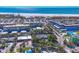 Aerial view of property near beach, ocean visible at 5602 Cape Leyte Dr, Sarasota, FL 34242