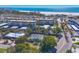 Aerial view of a mid-century modern home near beach at 5602 Cape Leyte Dr, Sarasota, FL 34242