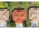 Top-down view of the property and surrounding homes at 5613 Garden Lakes Dr, Bradenton, FL 34203