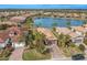 Aerial view of a luxury home community with lake access at 6730 Haverhill Ct, Bradenton, FL 34202