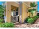 Private gated patio off the front entrance at 7879 Bergamo Ave, Sarasota, FL 34238