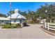 Charming guard house at the gated entrance, featuring tidy landscaping and a welcoming atmosphere at 804 Connemara Cir, Venice, FL 34292