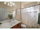 Guest bathroom with shower/tub combo and updated vanity at 114 Babbling Brook Run, Bradenton, FL 34212