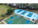 Aerial view of pickleball and basketball courts at 11458 Saffron Ct, Venice, FL 34292