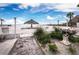 Private beach access path with lush landscaping and seating at 1336 Benjamin Franklin Dr # 1F, Sarasota, FL 34236