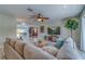 Open living room looking into kitchen at 134 Rotonda Cir, Rotonda West, FL 33947