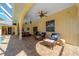 Spacious poolside patio with seating area at 207 Santarem Cir, Punta Gorda, FL 33983