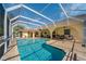 Large screened pool with plenty of lounging space at 207 Santarem Cir, Punta Gorda, FL 33983