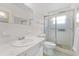 Clean bathroom with a shower and vanity at 2459 Franciscan Dr # 5, Clearwater, FL 33763