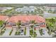 Aerial view of townhouses and community at 284 Crew Ct, Sarasota, FL 34243