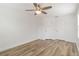 Bright bedroom with hardwood floors and double closets at 284 Crew Ct, Sarasota, FL 34243