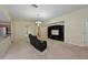 Living room with entertainment center and leather seating at 3911 Douglas Hill Pl, Parrish, FL 34219