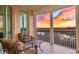 Spacious balcony with sunset views and seating at 393 N Point Rd # 604, Osprey, FL 34229