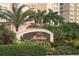 Landscaped entrance to The Oaks Meridian community at 393 N Point Rd # 604, Osprey, FL 34229