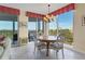 Elegant dining area with scenic views from large windows at 393 N Point Rd # 604, Osprey, FL 34229