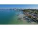 Aerial view of waterfront homes and bridge at 419 Partridge Cir, Sarasota, FL 34236