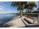 Park bench by the waterfront at 419 Partridge Cir, Sarasota, FL 34236