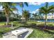 Outdoor lawn games area with cornhole at 4215 Breezeway Blvd # 2420, Sarasota, FL 34238