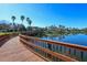 Community boardwalk with lake views and gazebo at 6669 Windjammer Pl, Lakewood Ranch, FL 34202