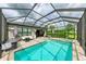 Screened pool and spa with ample patio space for entertaining at 8250 Velda Trl, Sarasota, FL 34241