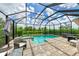 Relaxing screened pool and spa at 8250 Velda Trl, Sarasota, FL 34241