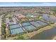 Aerial view of community tennis courts at 5341 Greenbrook Dr, Sarasota, FL 34238