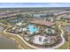 Aerial view of community pool and amenities at 5341 Greenbrook Dr, Sarasota, FL 34238