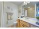 Bathroom with shower, vanity, and tiled floors at 1152 Beachcomber Ct # 15, Osprey, FL 34229