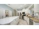 Modern kitchen with stainless steel appliances and white cabinetry at 12471 Natureview Cir, Bradenton, FL 34212