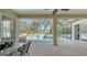 Inviting pool area with screened enclosure and comfortable seating at 12471 Natureview Cir, Bradenton, FL 34212