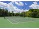 Well-maintained tennis court surrounded by lush greenery at 12471 Natureview Cir, Bradenton, FL 34212