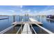 Private dock with access to the water and views of the marina at 129 12Th E Ave, Palmetto, FL 34221