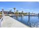 Private concrete dock extending into the water at 129 12Th E Ave, Palmetto, FL 34221